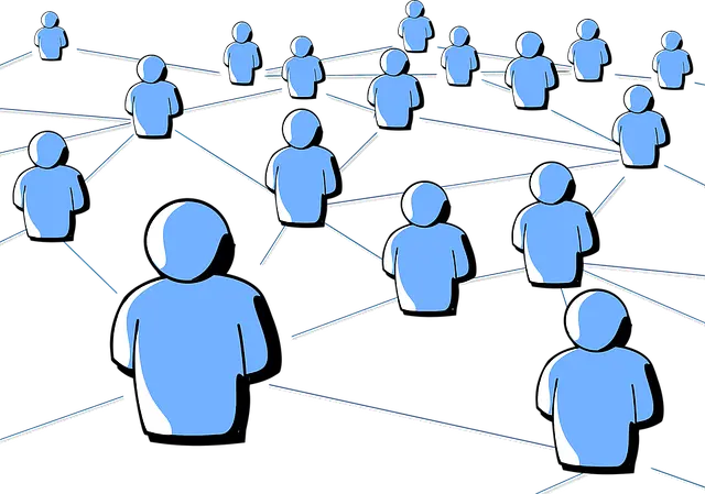 A network of people collaborating